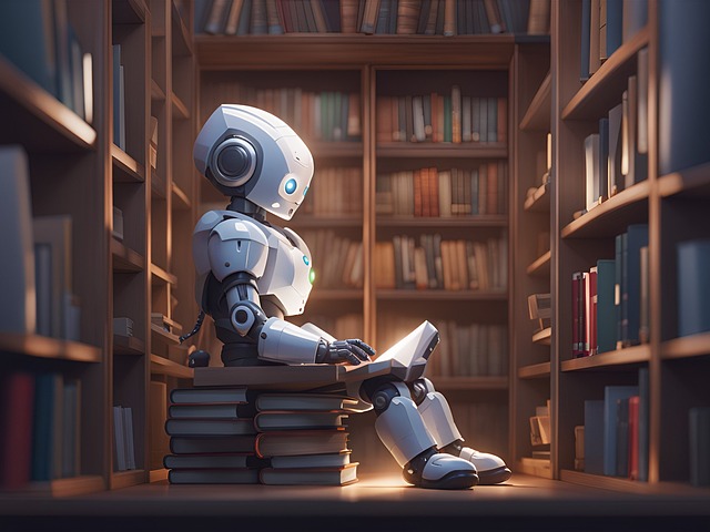 Robot v knjižnici